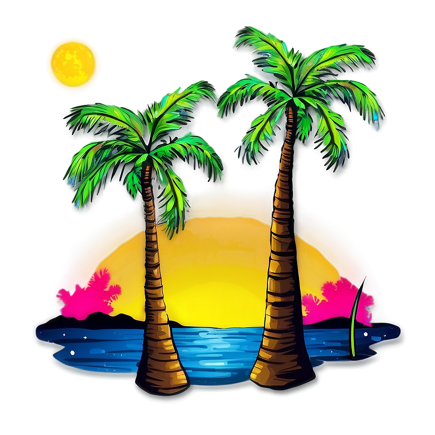 Starry Night Palms Png 95 PNG