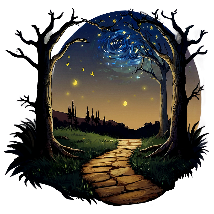 Starry Night Path Png 06202024 PNG