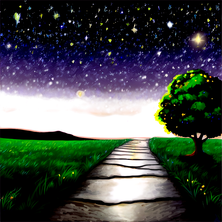 Starry Night Path Png 06202024 PNG