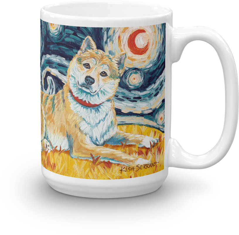 Starry Night Shiba Inu Mug PNG