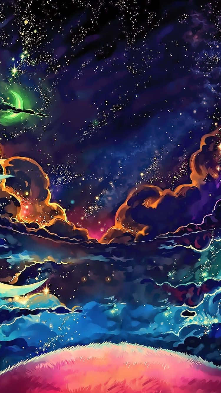Starry_ Night_ Sky_ Artwork_i Phone6 Wallpaper
