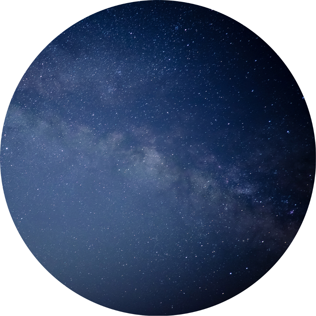 Starry Night Sky Circle Background PNG