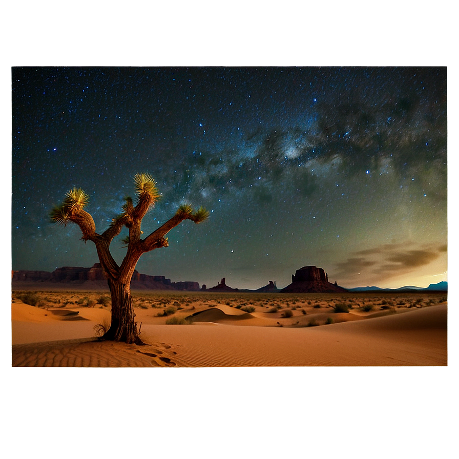 Starry Night Sky Desert Photo Png Ovs PNG