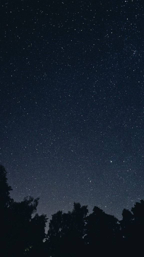 Starry Night Sky Galaxy Dark Iphone Wallpaper