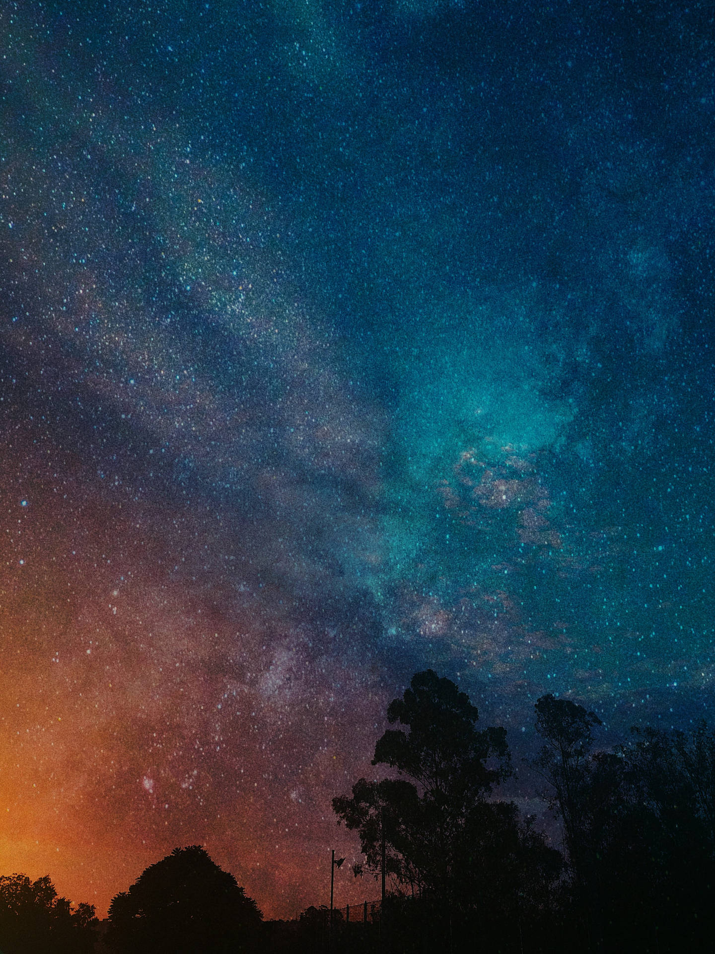 Starry Night Sky Iphone X Amoled Wallpaper
