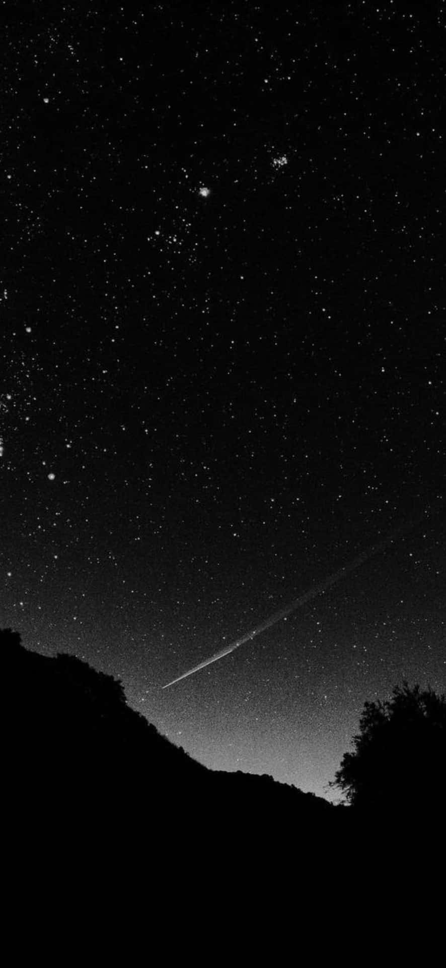 Starry Night Sky Meteor Trail Wallpaper