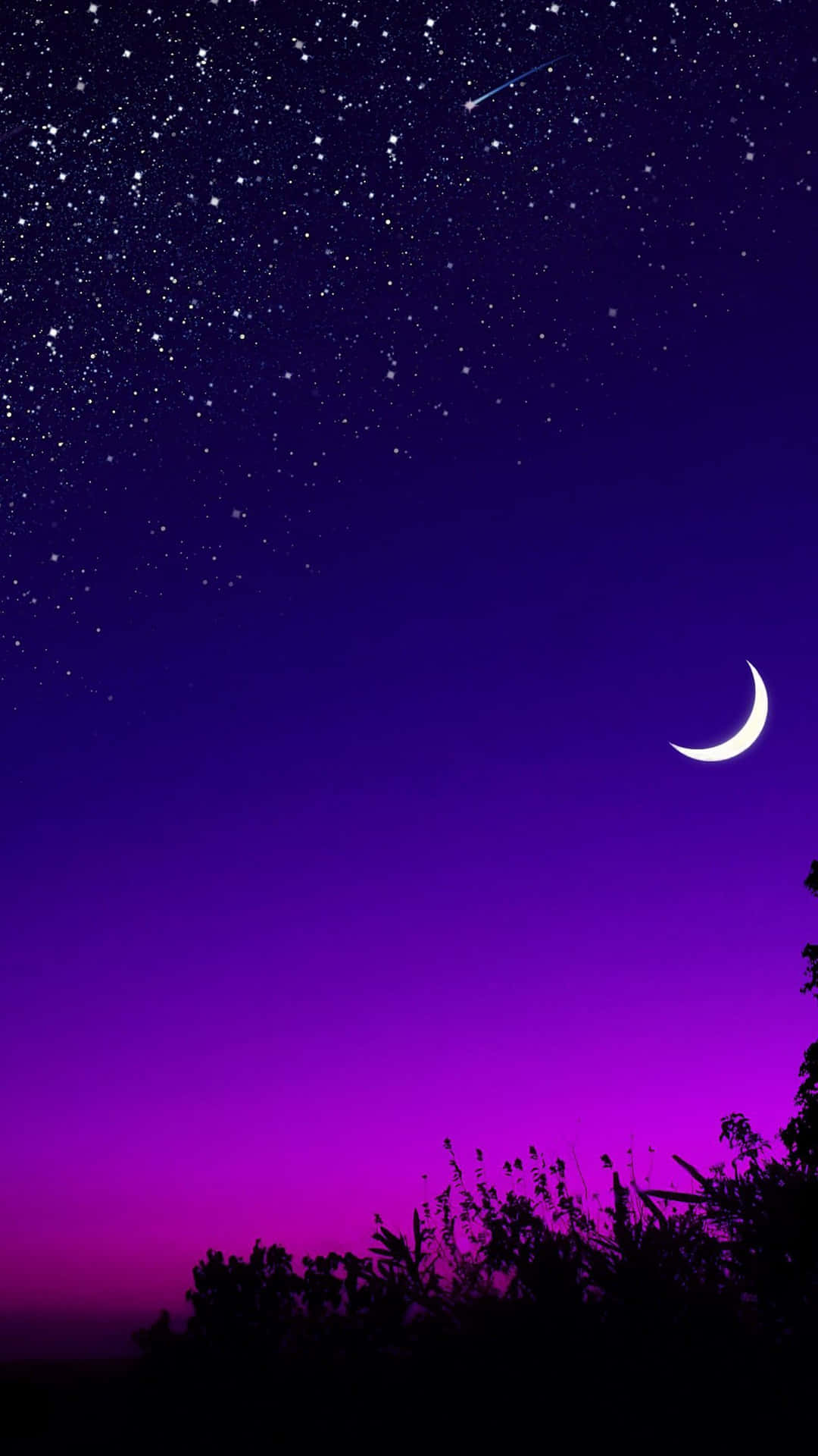 Starry_ Night_ Sky_with_ Crescent_ Moon.jpg Wallpaper