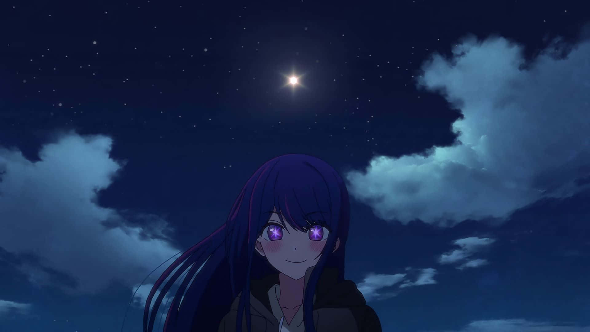 Starry Night Smile Oshi No Ko Wallpaper