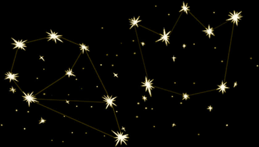 Starry Night Sparkle Constellations PNG