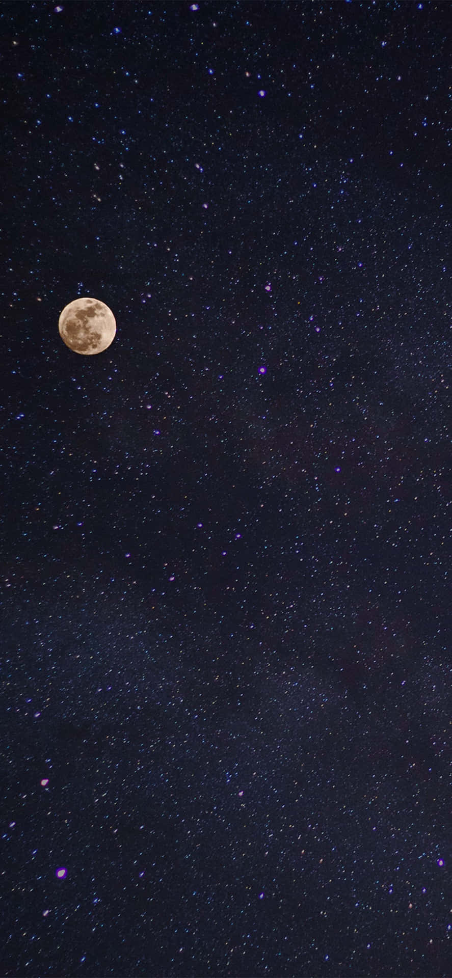 Starry_ Night_with_ Waxing_ Moon Wallpaper