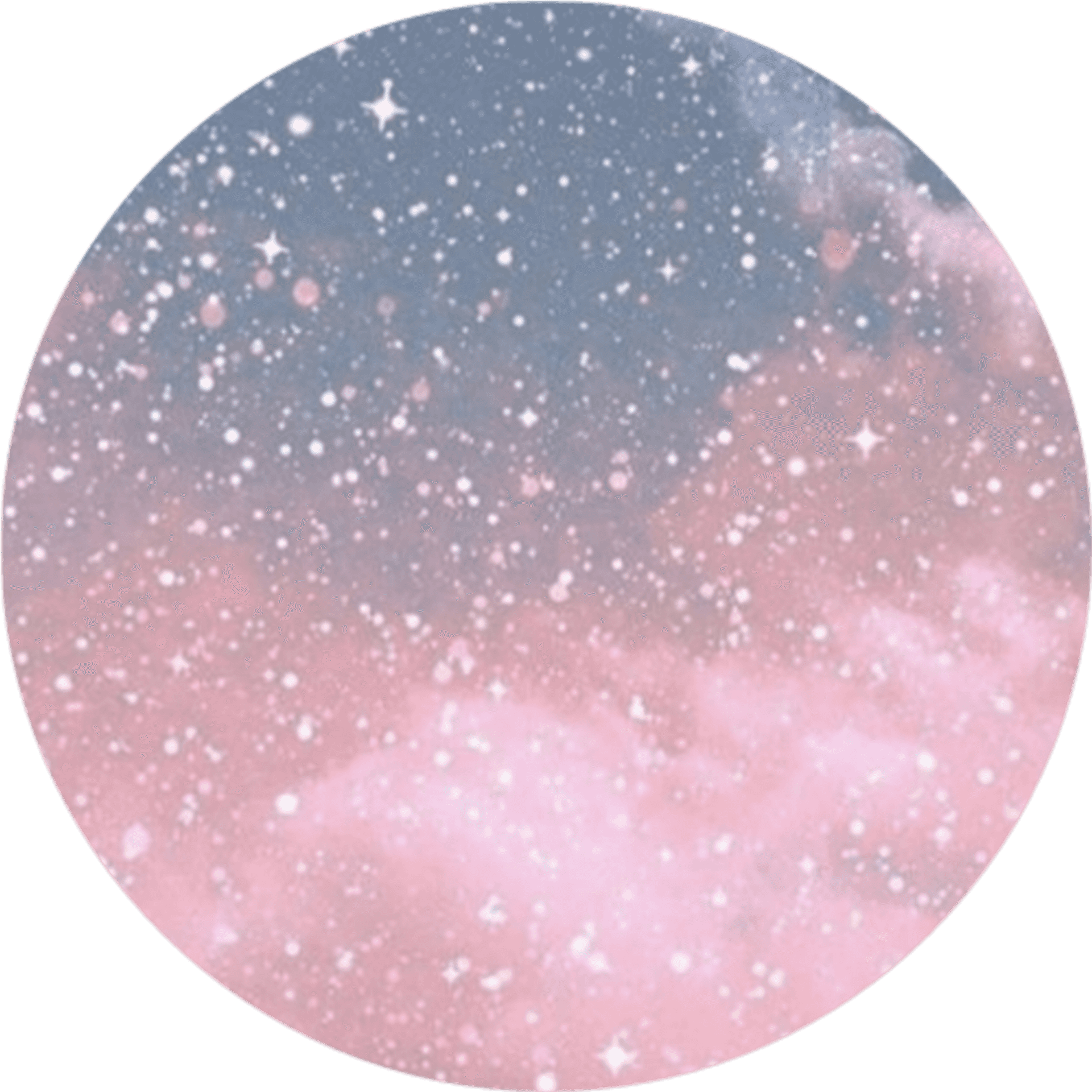 Starry Pink Circle Background PNG