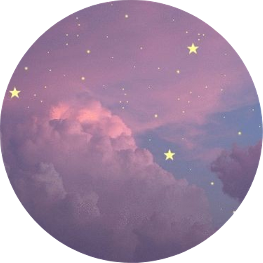 Starry Pink Sky Circle PNG