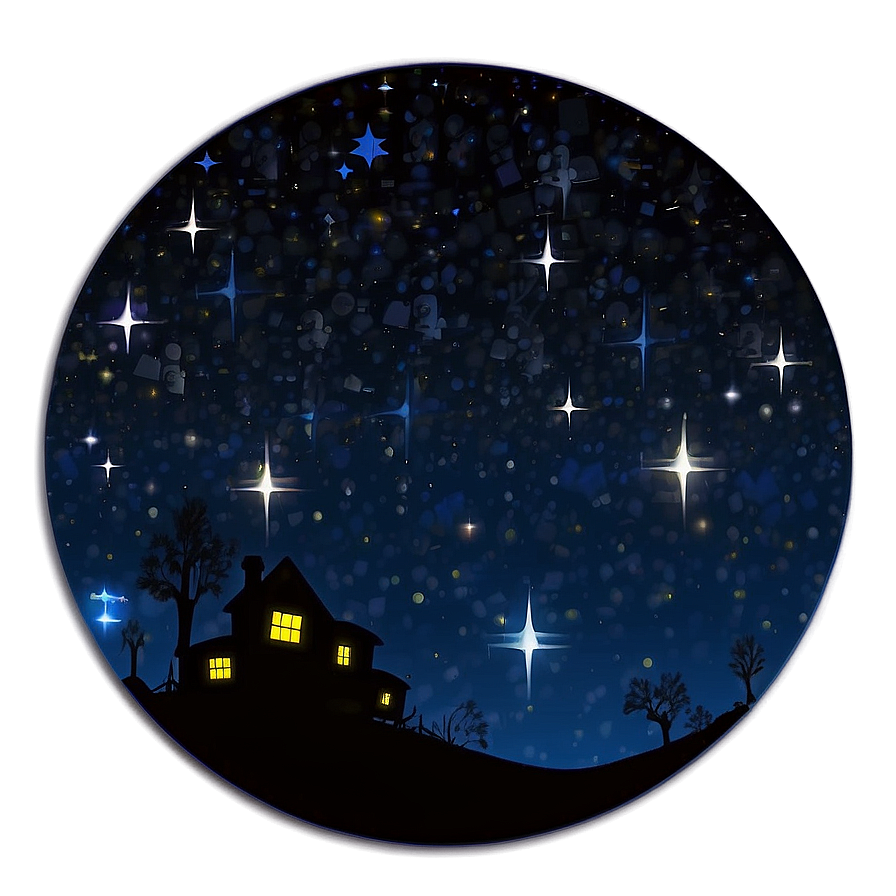 Starry Sky Artwork Png Xrf47 PNG