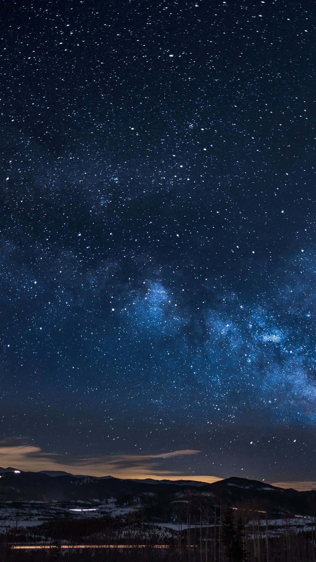 Einruhiges Bild Des Sternenklaren Nachthimmels