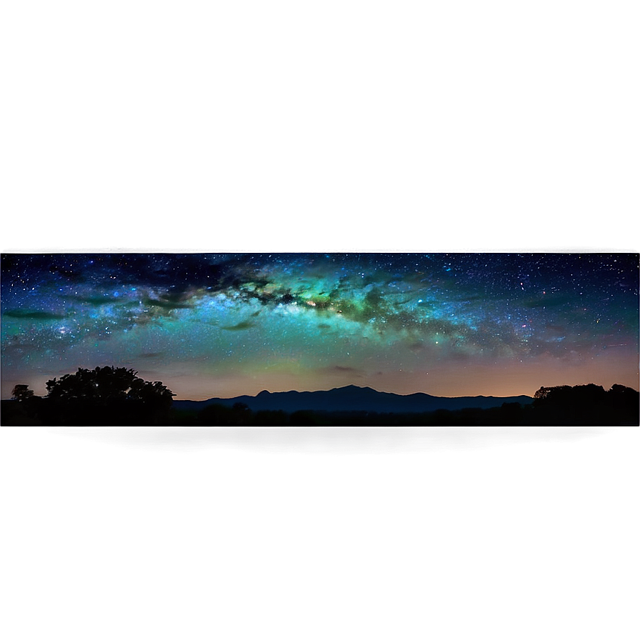 Starry Sky Horizon Png 06252024 PNG