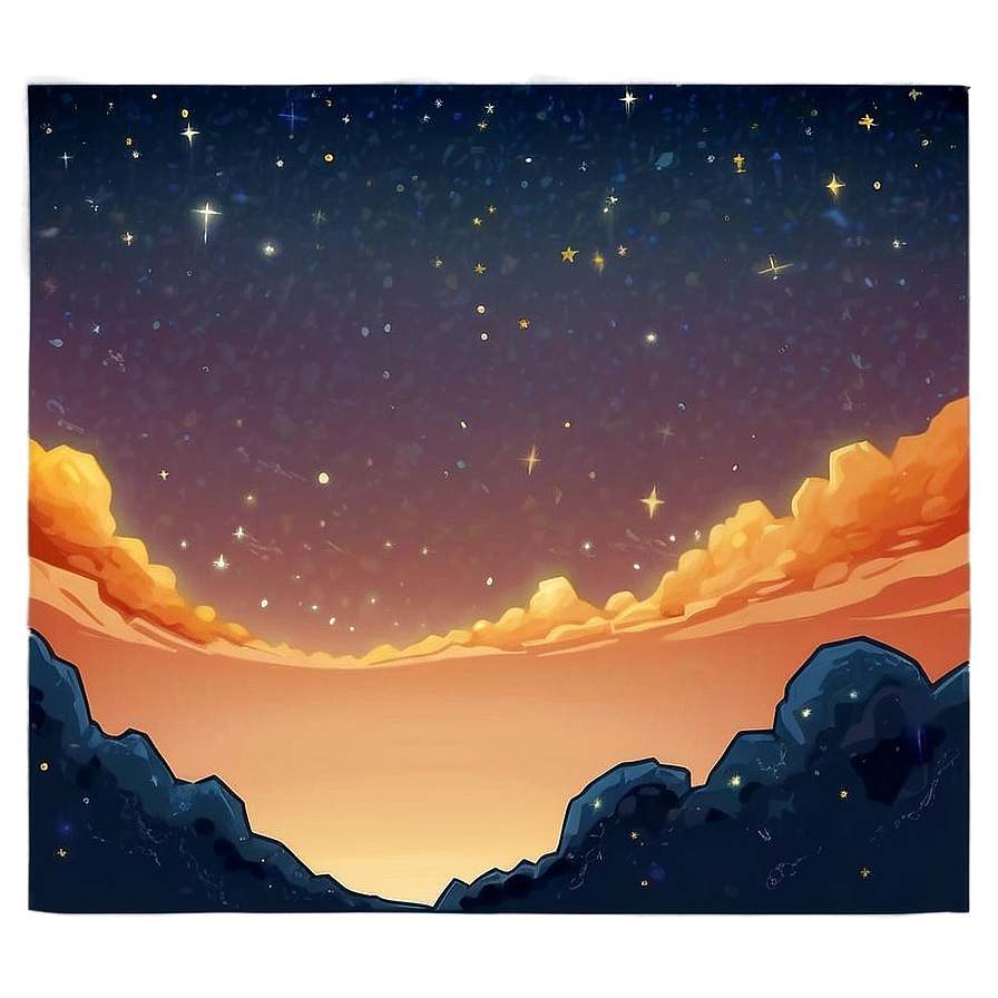 Starry Sky Horizon Png 95 PNG