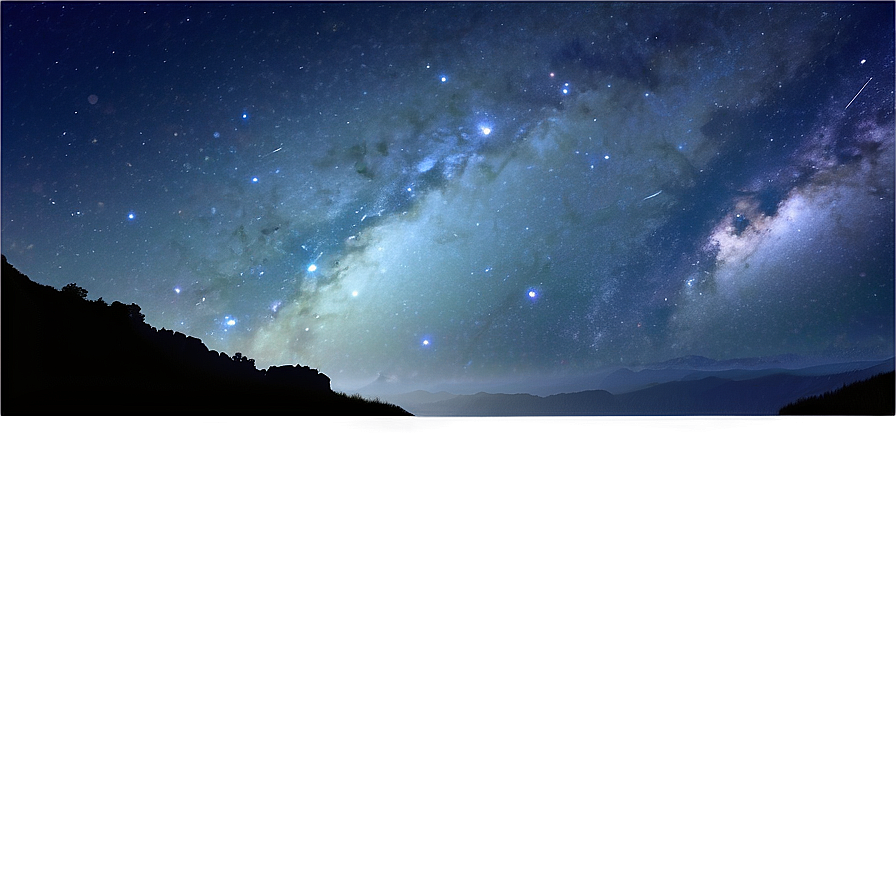 Starry Sky Landscape Png 06252024 PNG