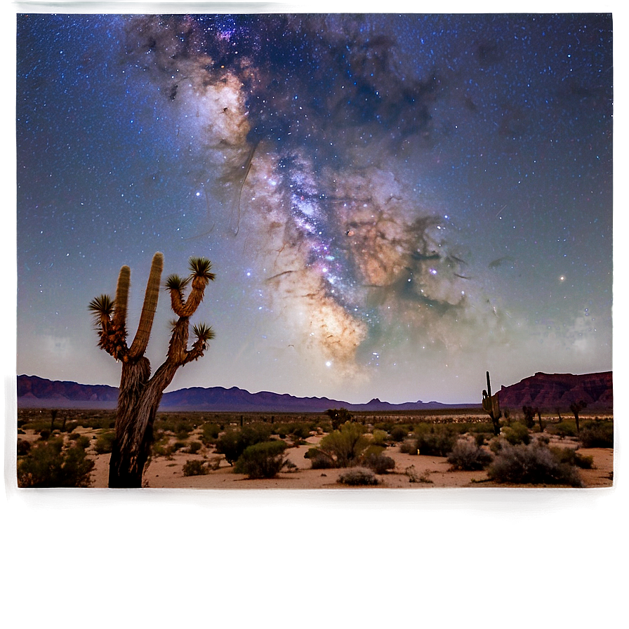 Starry Sky Over Desert Png Bmi18 PNG