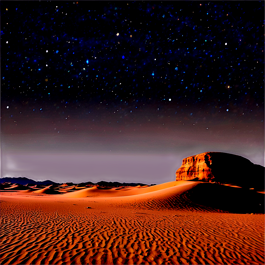 Starry Sky Over Desert Png Vht36 PNG