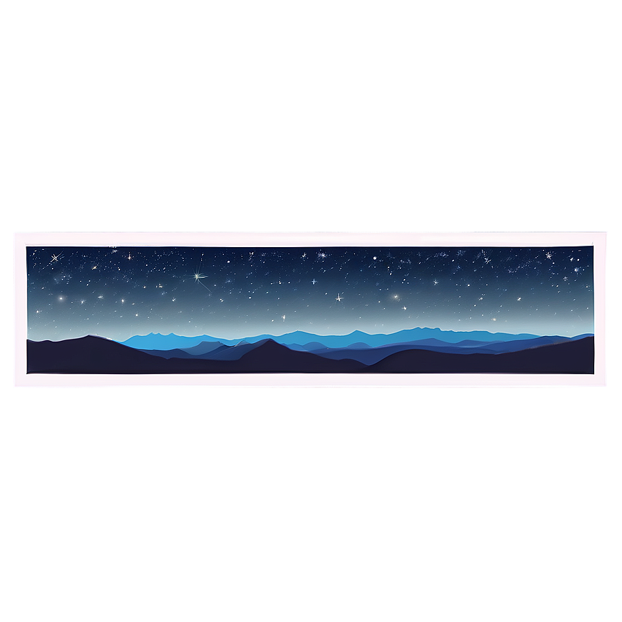 Starry Sky Over Mountains Png 06252024 PNG