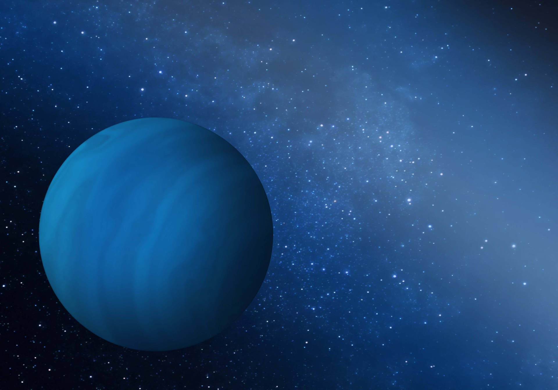 Starrysky Uranus: Stjärnklar Himmel På Uranus. Wallpaper
