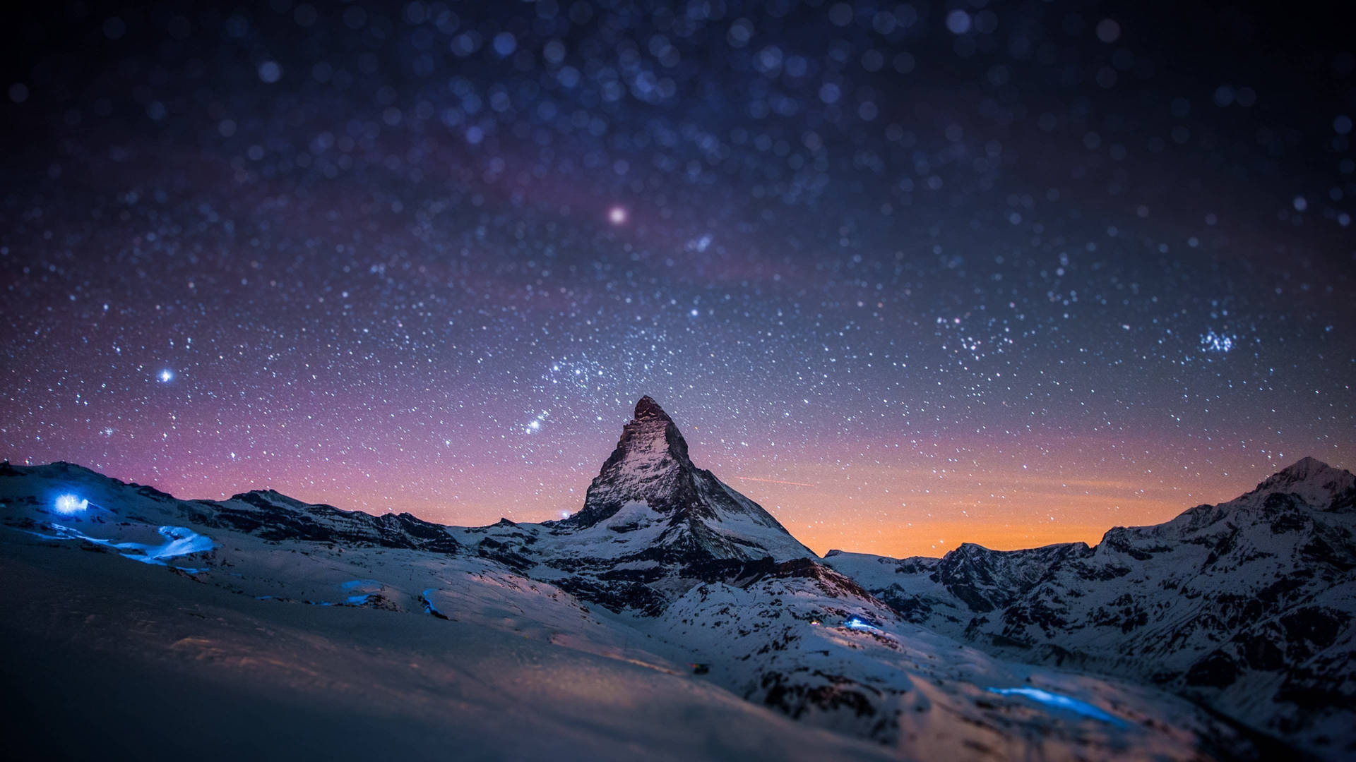 Starry Snow Mountains Uhd Picture