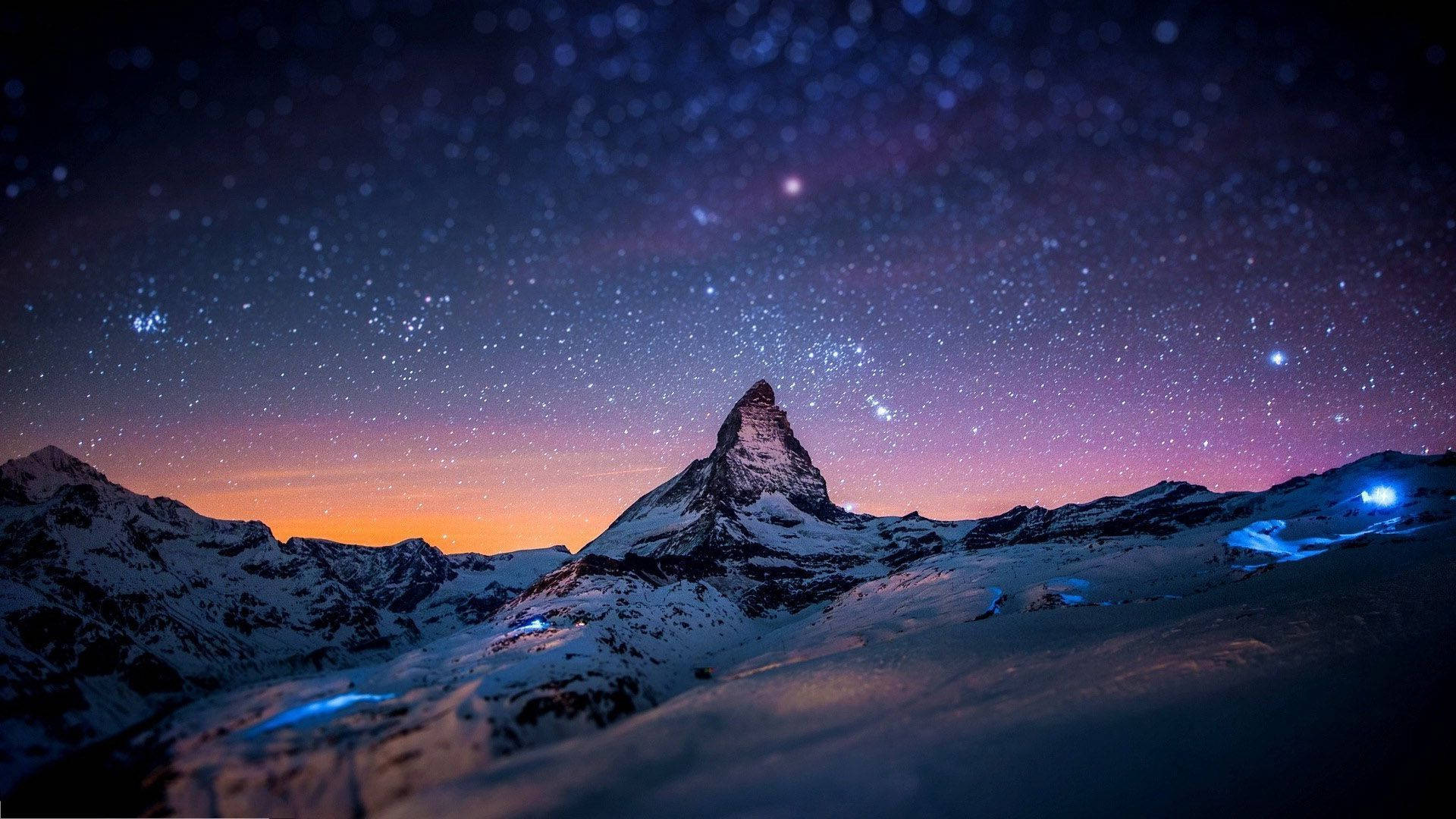 Starry_ Night_ Over_ Snowy_ Mountain_ Peak SVG