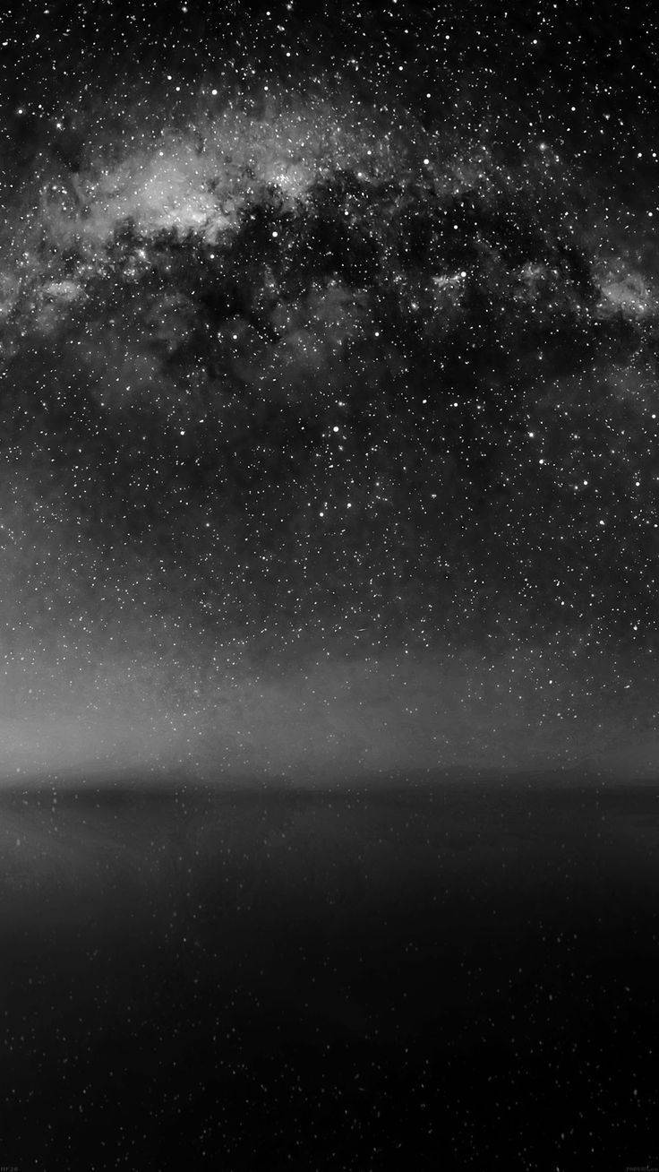 Stars And Clouds In Pitch Black Wallpaper