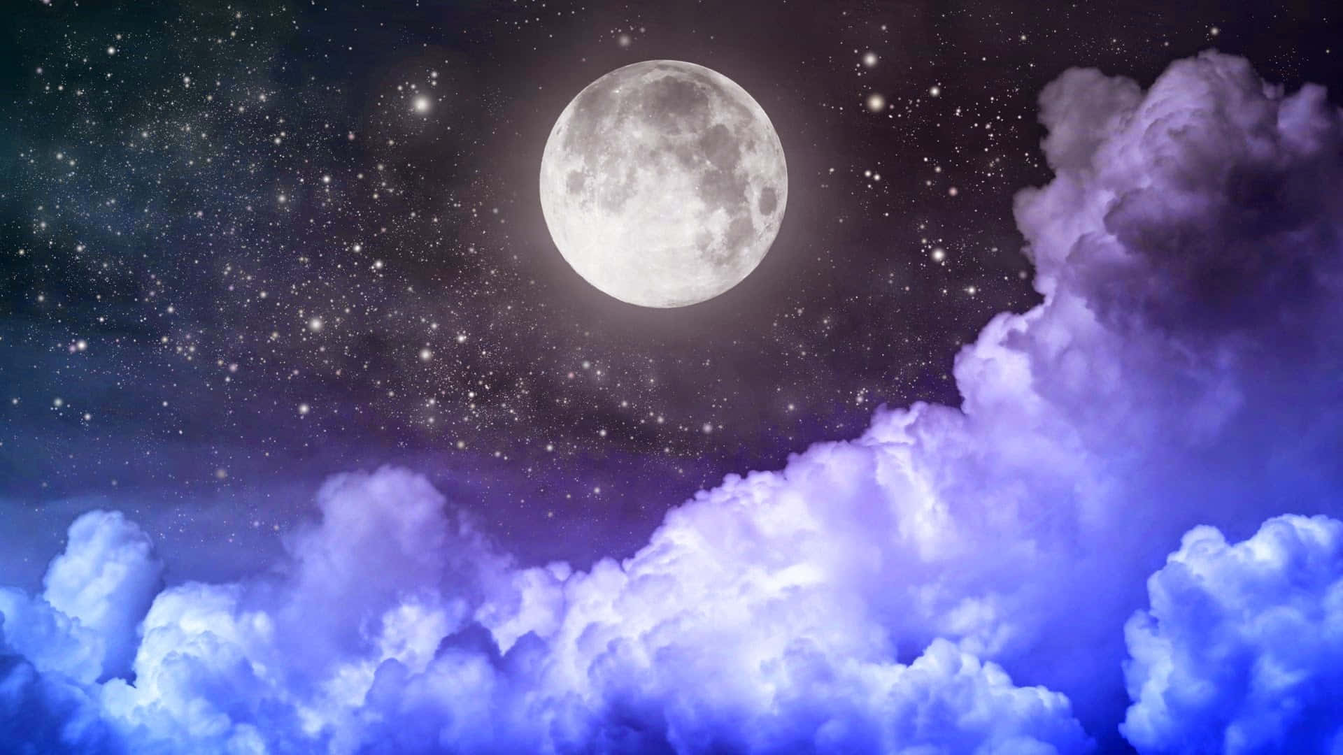 Stars And Moon Background