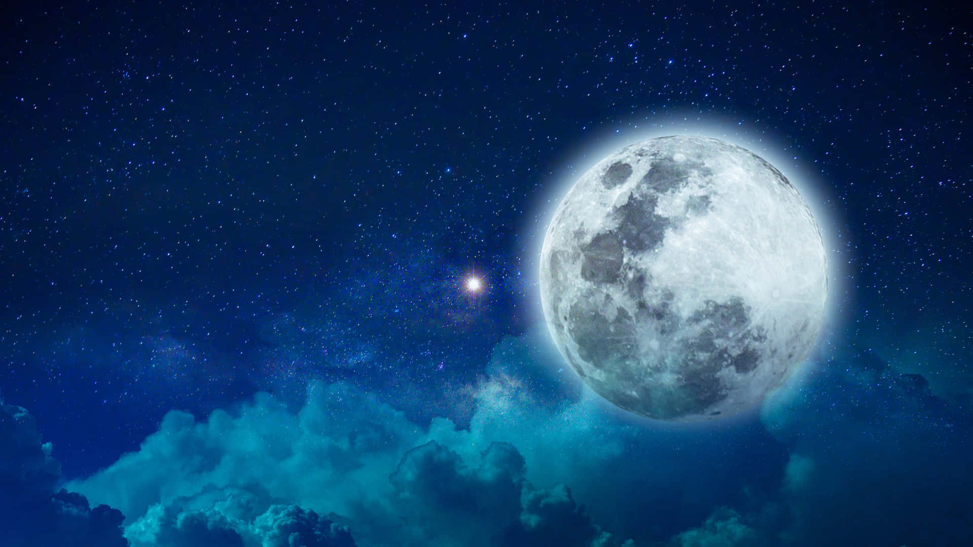 Stars And Moon Background