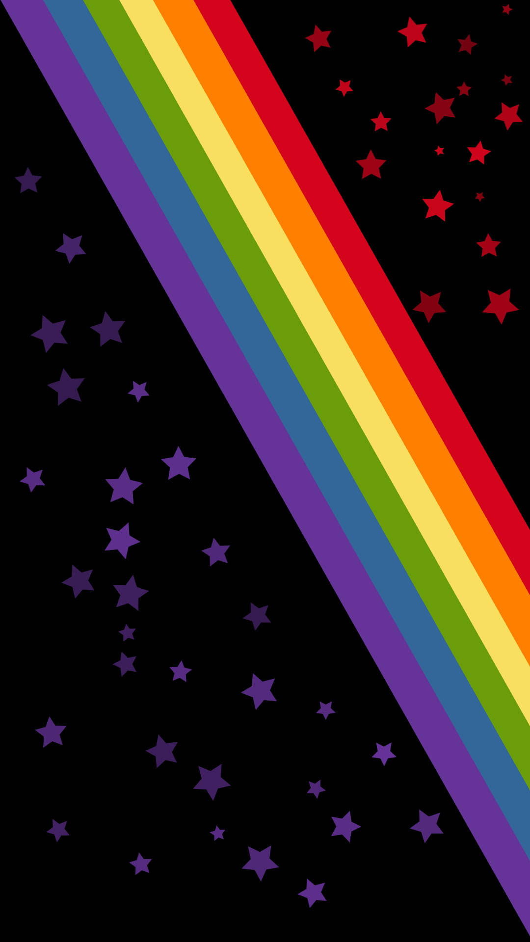 Stars And Rainbow Lgbt Phone Wallpaper