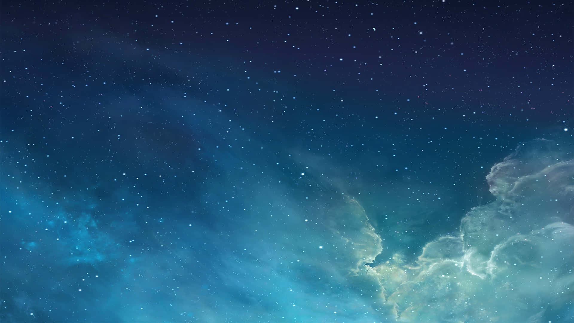Einbild Eines Iphones Mit Einem Blauen Himmel Und Sternen. Wallpaper