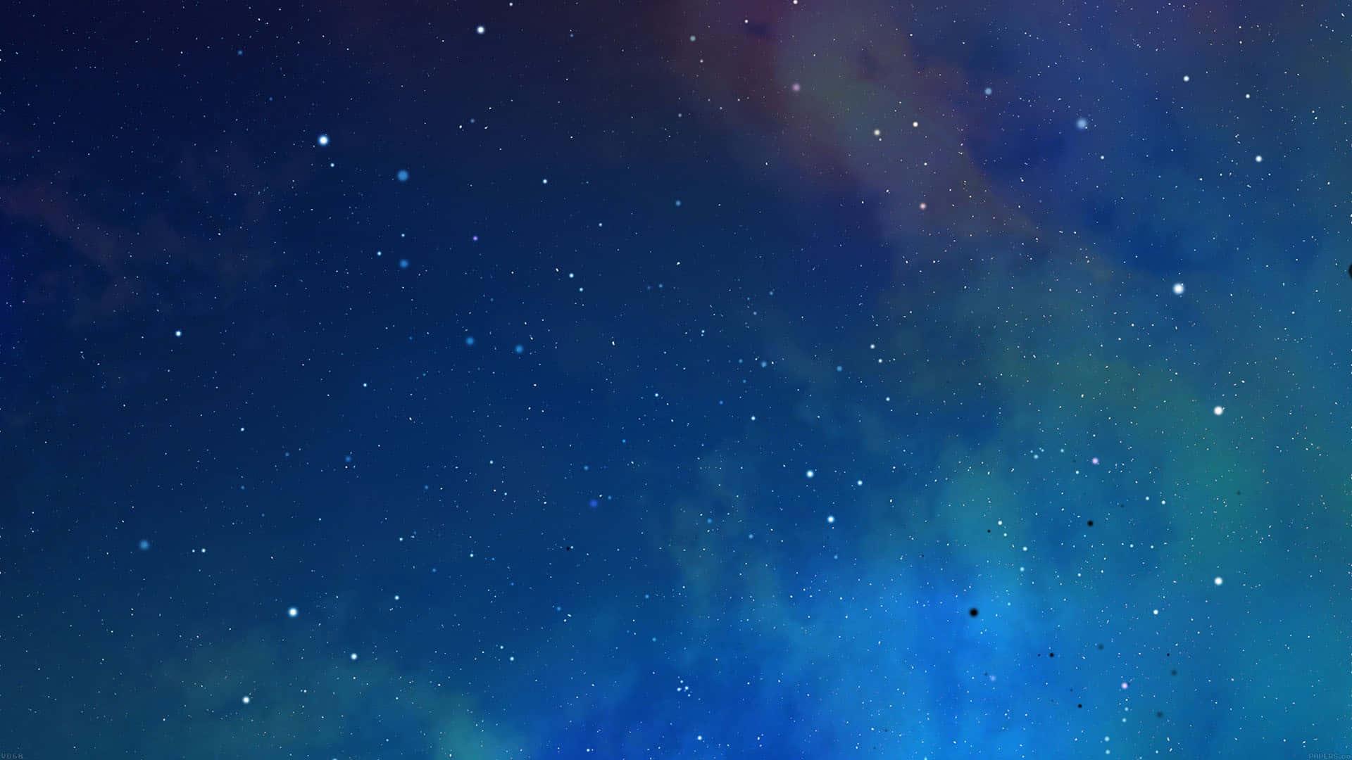 A Blue And Purple Sky With Stars And Clouds Wallpaper