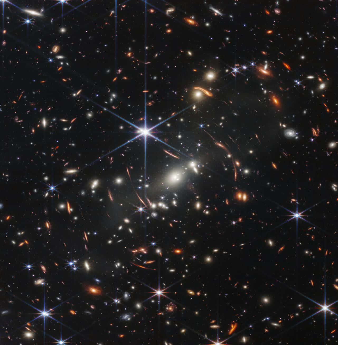 Imagende Un Cúmulo De Galaxias Con Estrellas En El Espacio
