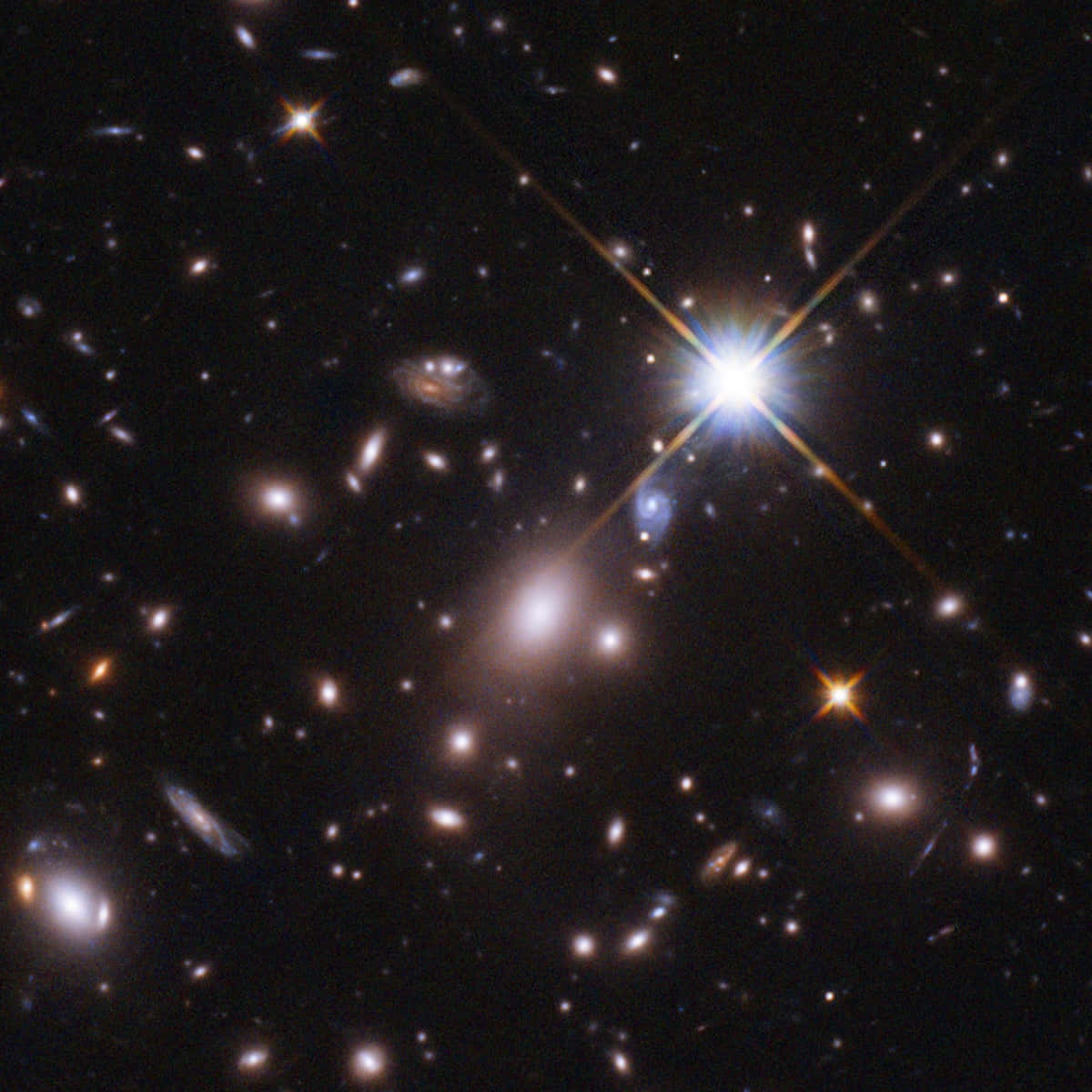 Hubbleavlägsna Stjärnor I Rymden Bild