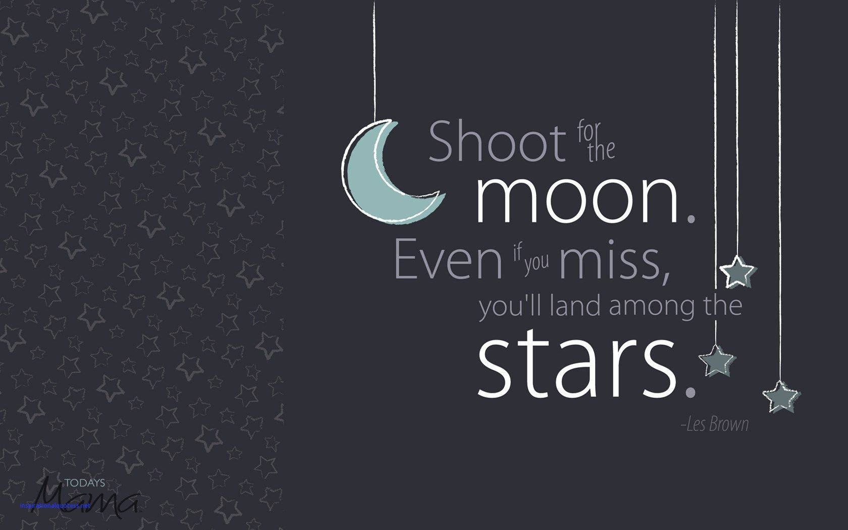 Stars Moon Inspirational Quote