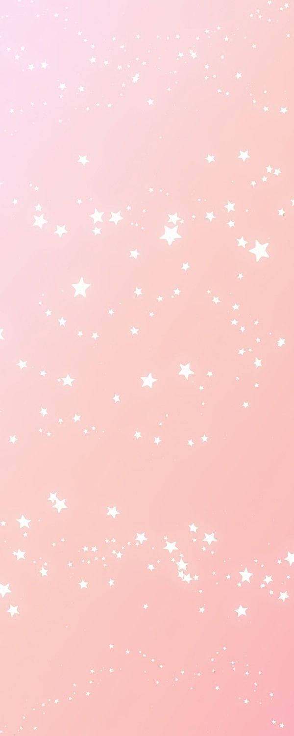 Stars On Kawaii Pink Background Wallpaper