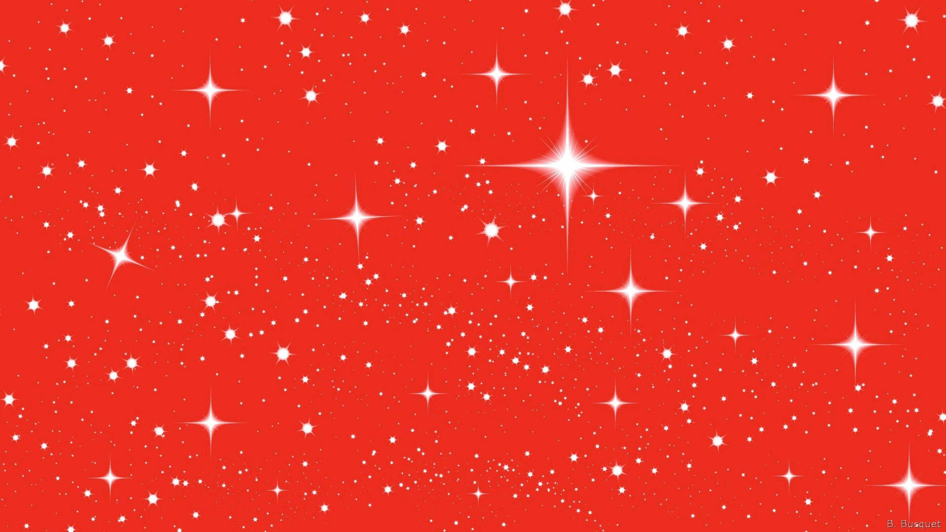 Dazzling Stars on a Red Background Wallpaper