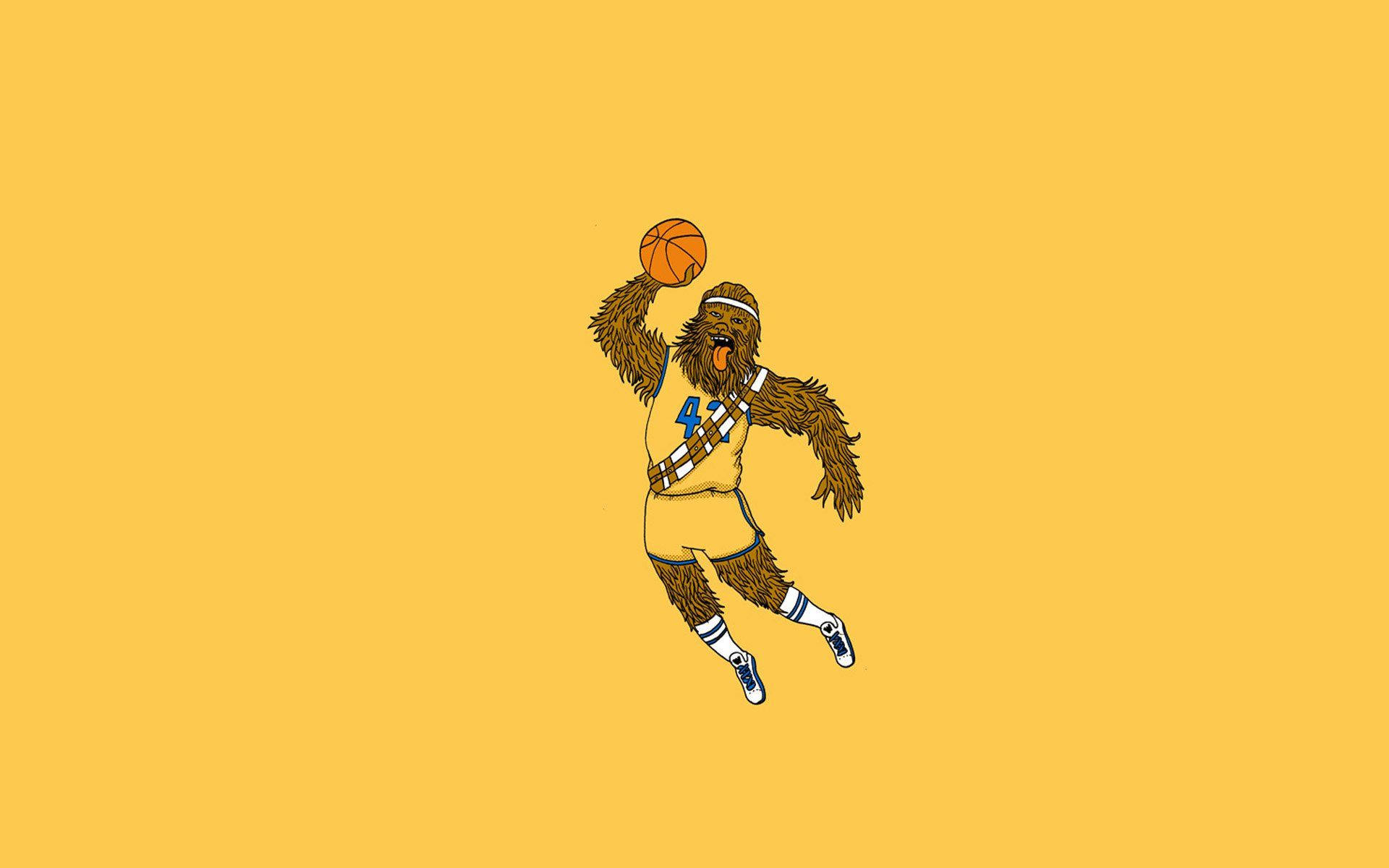 Chewbacca Playing Basketball Wallpaper