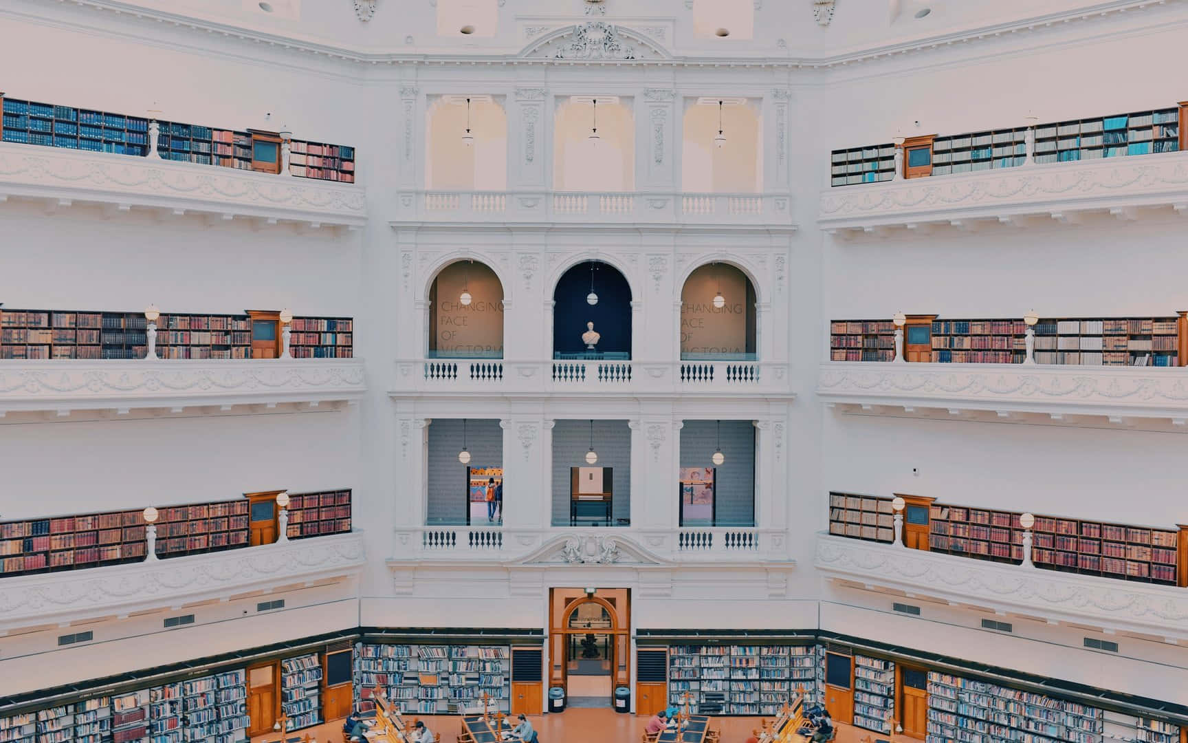 Interieurarchitectuur Van De Staatsbibliotheek Achtergrond