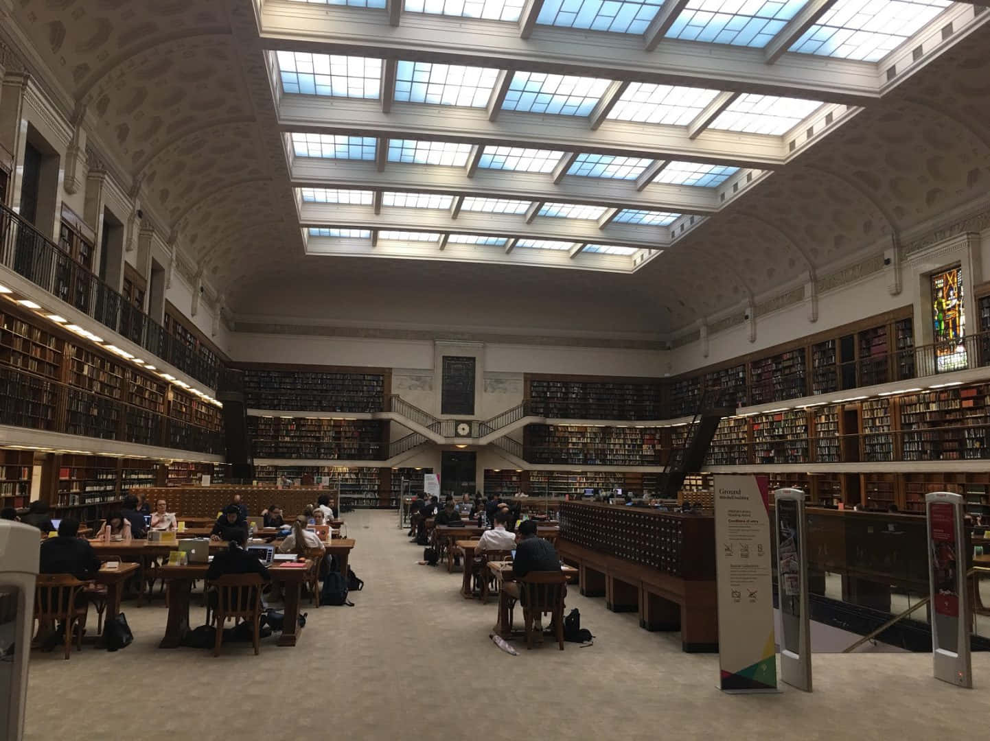 Leeszaal Van De Staatsbibliotheek Achtergrond