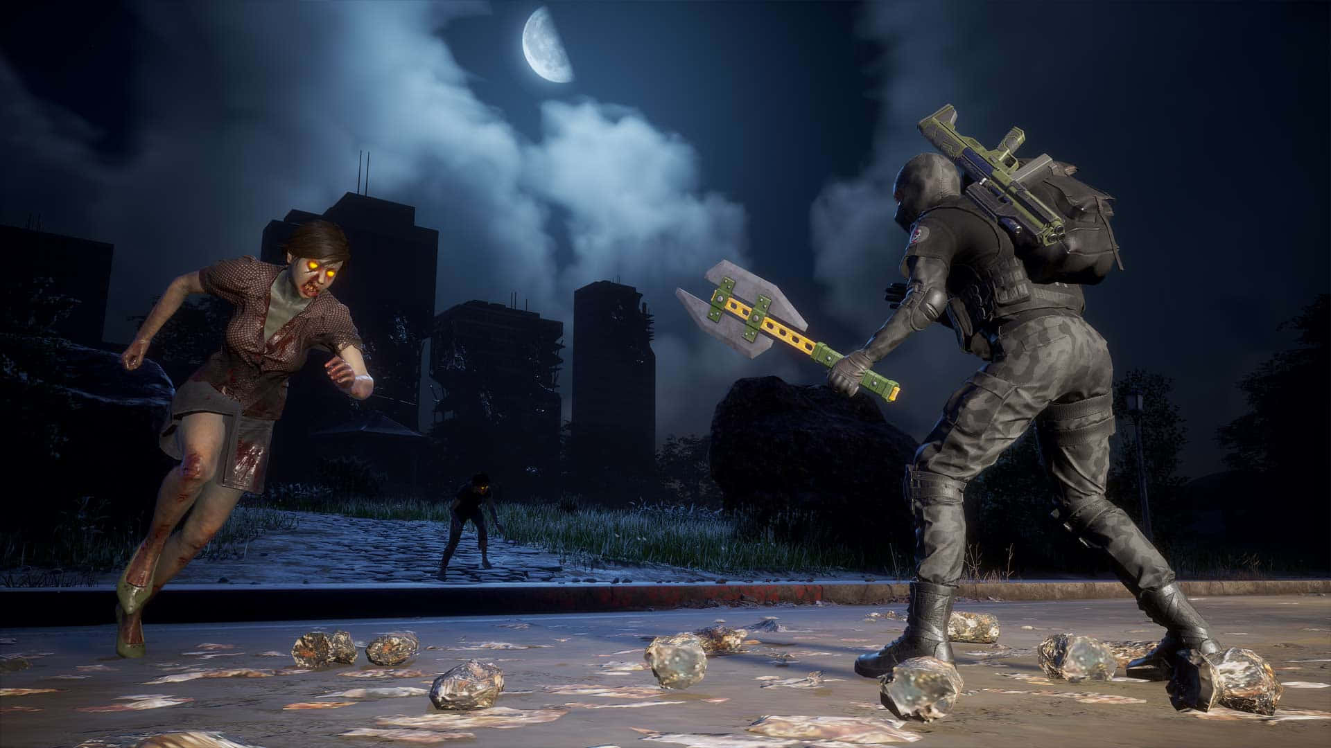 State Of Decay2 Nighttime Zombie Encounter Wallpaper