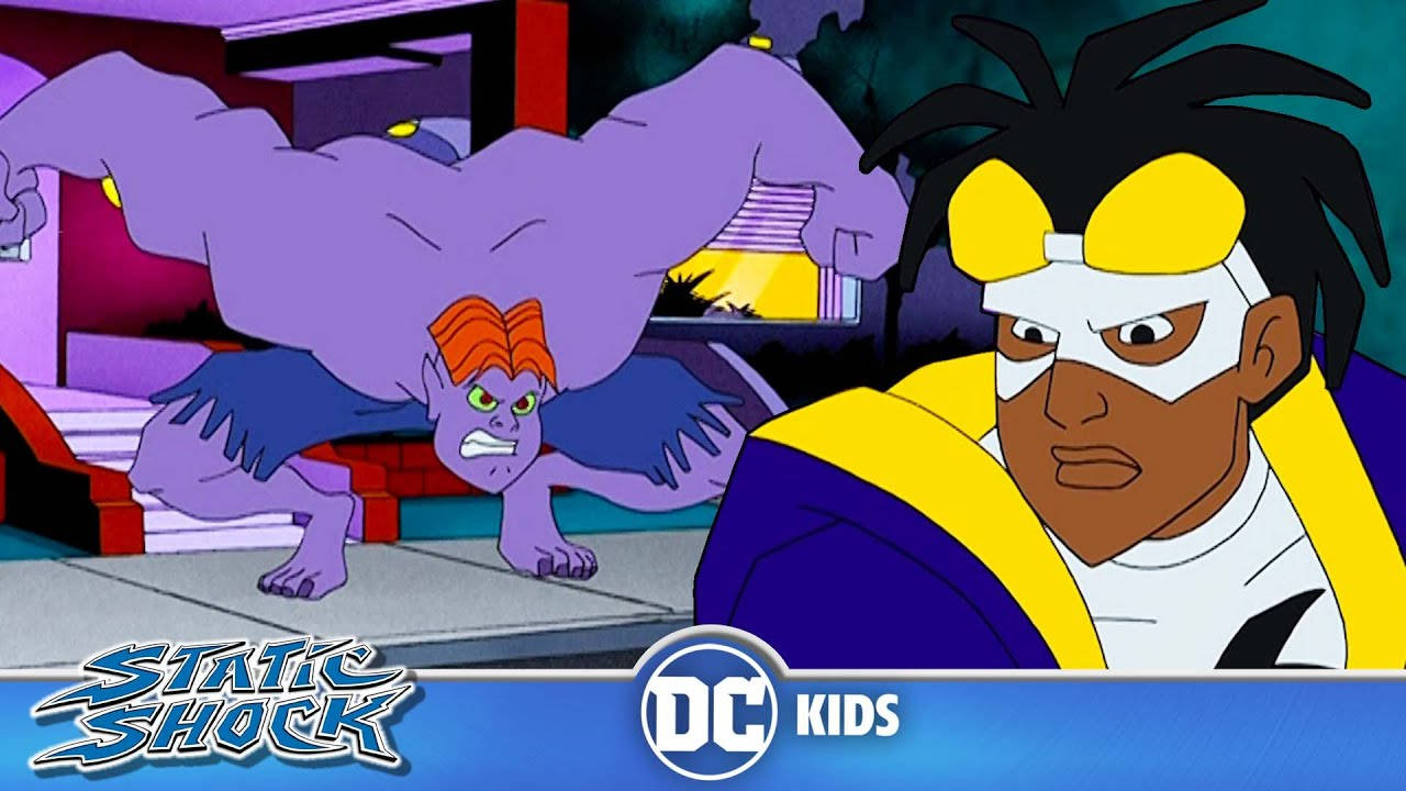 Static Shock Cartoon With Enemy Wallpaper