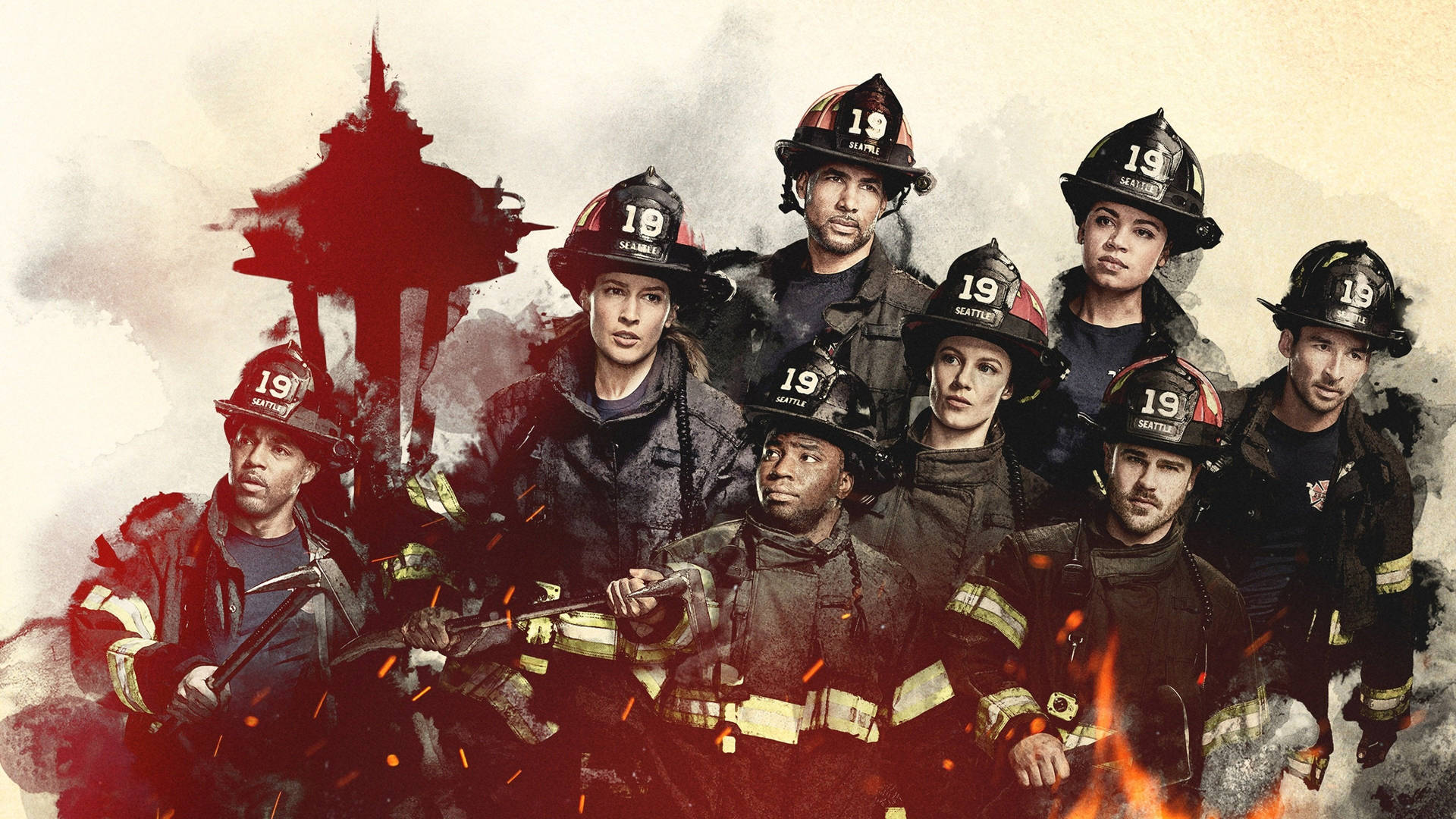 Station 19 - Brave Firefighters in Action Wallpaper