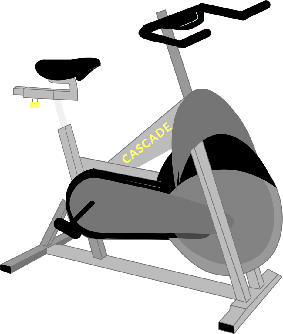 Stationary Exercise Bike Illustration PNG