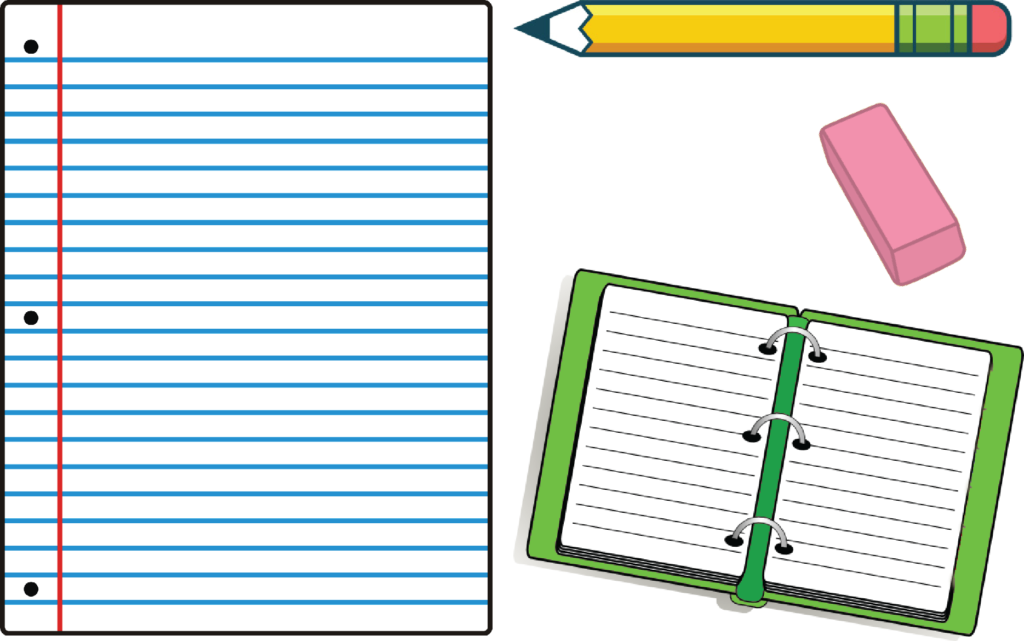 Stationery Notebook Pencil Eraser PNG