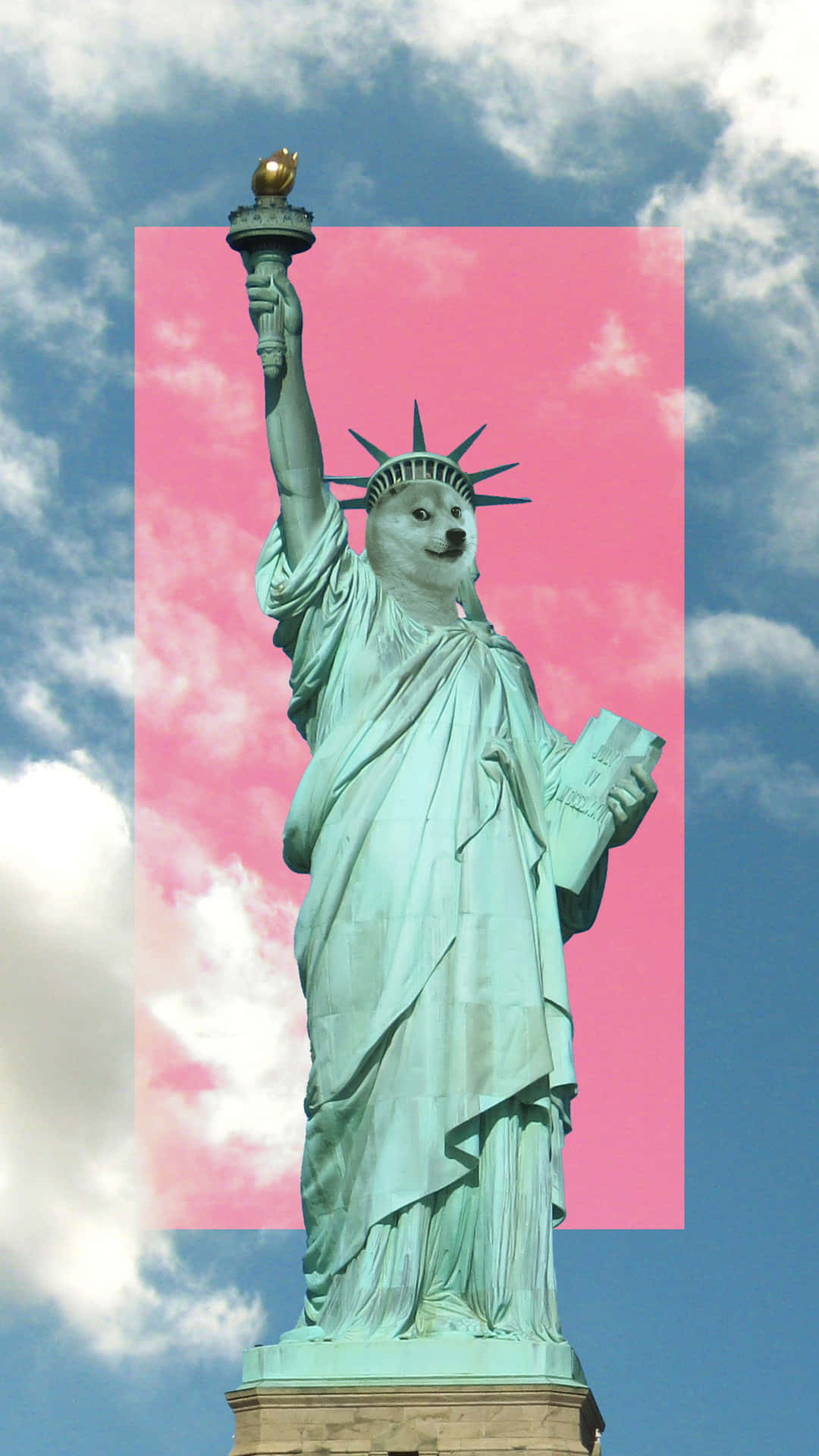 Statue Of Liberty Doge Wallpaper