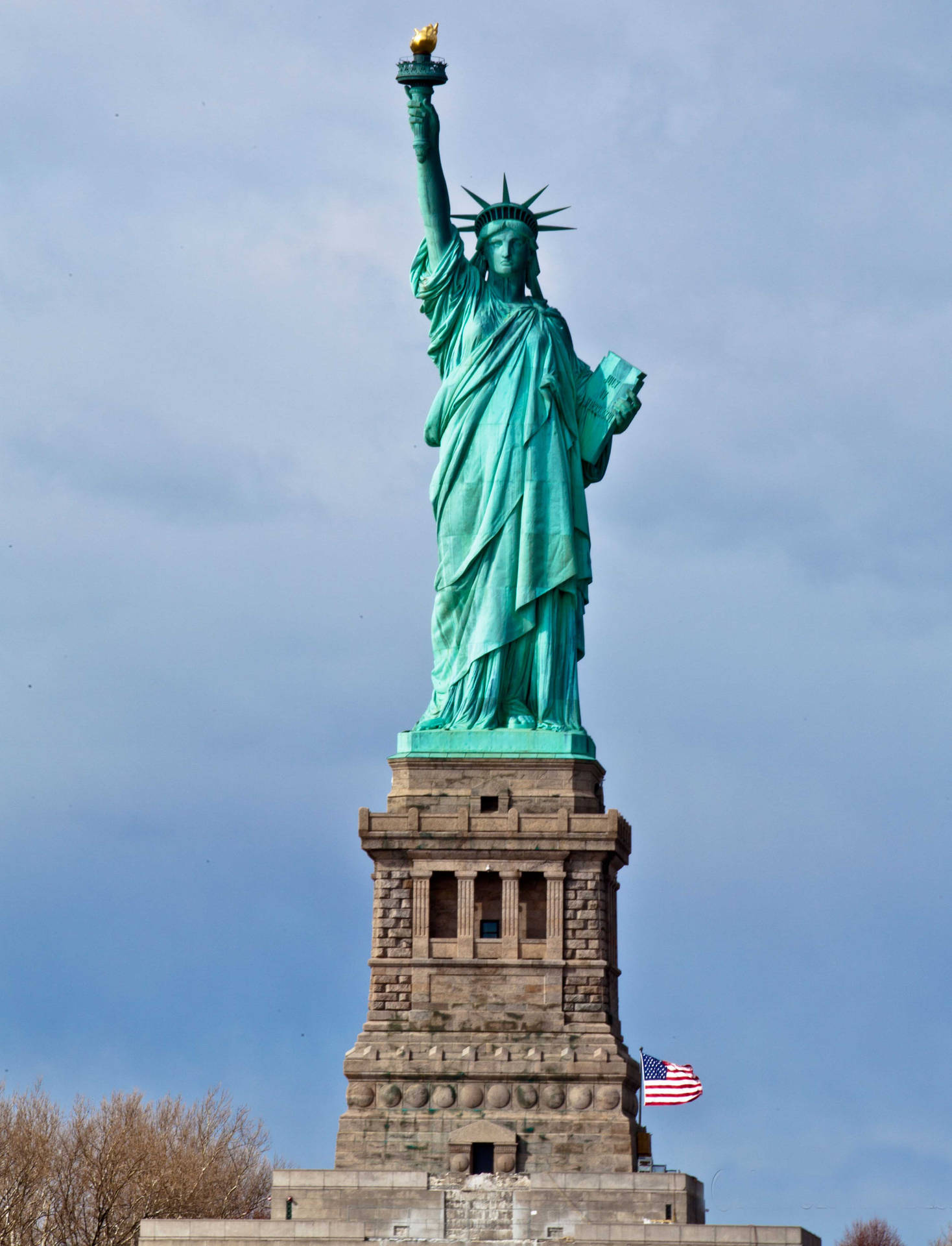 Statue Of Liberty Flag Wallpaper