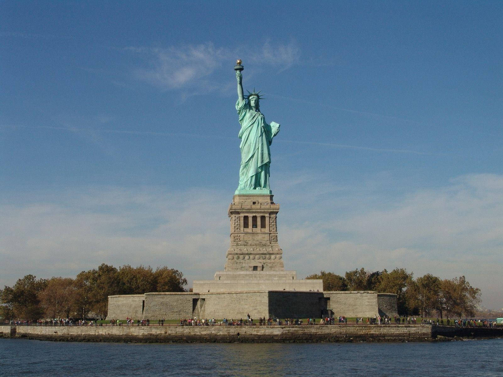 Statue Of Liberty Wide Angle Wallpaper