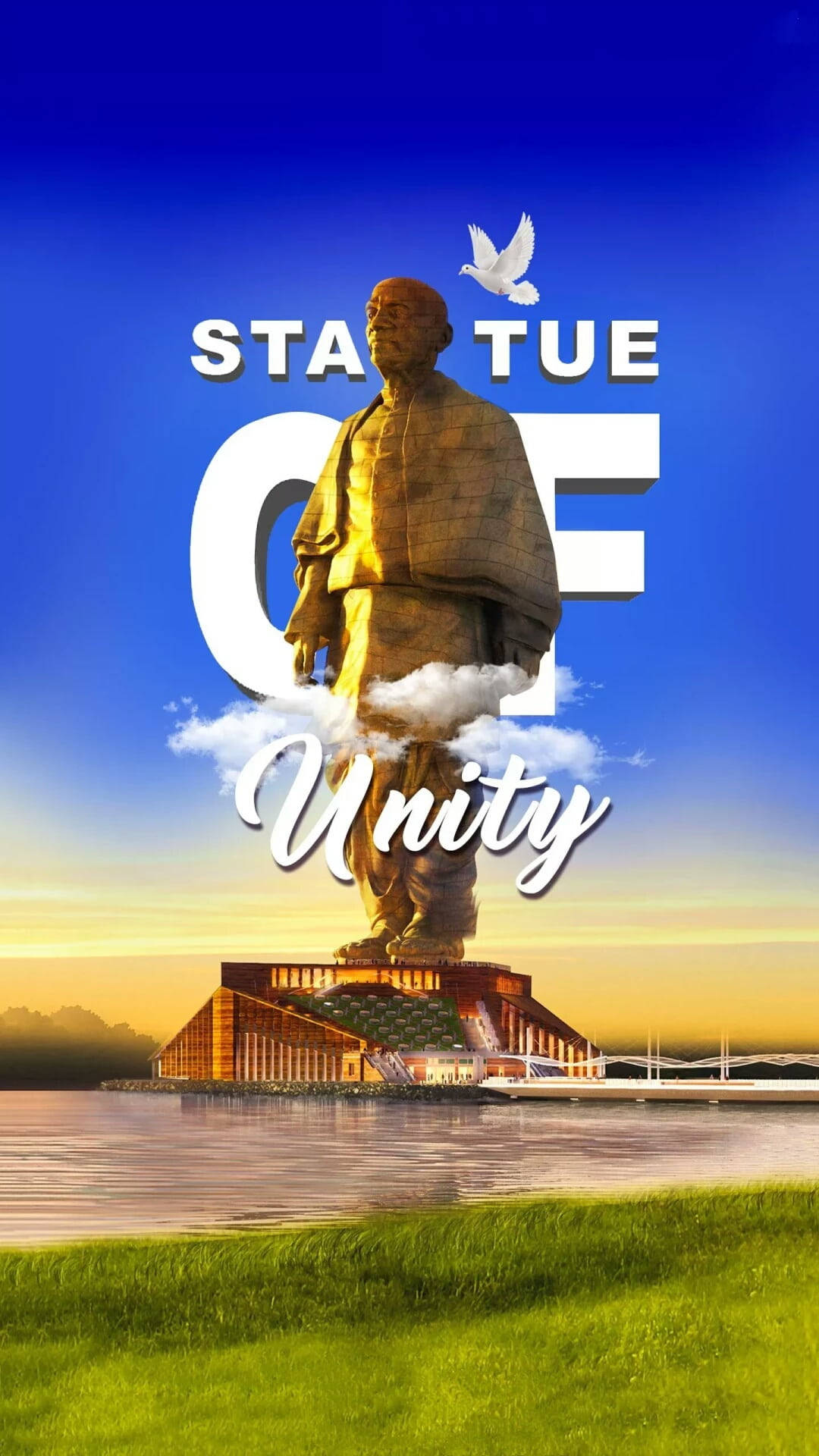 Statuen af Unity Sardar Patel. Wallpaper
